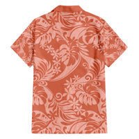 Tahiti Puatou Tiare Floral Family Matching Off The Shoulder Long Sleeve Dress and Hawaiian Shirt Monstera Palm Tropical Leaves LT01 - Polynesian Pride