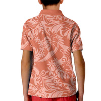 Tahiti Puatou Tiare Floral Kid Polo Shirt Monstera Palm Tropical Leaves - Polynesian Pride