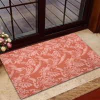 Tahiti Puatou Tiare Floral Rubber Doormat Monstera Palm Tropical Leaves - Polynesian Pride