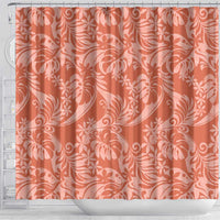 Tahiti Puatou Tiare Floral Shower Curtain Monstera Palm Tropical Leaves - Polynesian Pride