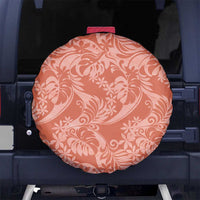 Tahiti Puatou Tiare Floral Spare Tire Cover Monstera Palm Tropical Leaves - Polynesian Pride