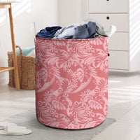 Tahiti Tarona Tiare Floral Laundry Basket Monstera Palm Tropical Leaves - Polynesian Pride