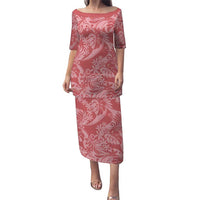 Tahiti Tarona Tiare Floral Puletasi Monstera Palm Tropical Leaves - Polynesian Pride