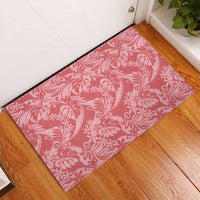 Tahiti Tarona Tiare Floral Rubber Doormat Monstera Palm Tropical Leaves - Polynesian Pride