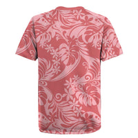 Tahiti Tarona Tiare Floral Rugby Jersey Monstera Palm Tropical Leaves - Polynesian Pride
