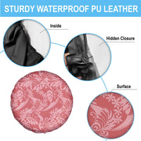 Tahiti Tarona Tiare Floral Spare Tire Cover Monstera Palm Tropical Leaves - Polynesian Pride