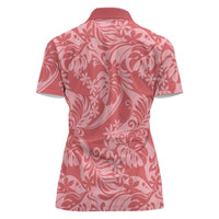Tahiti Tarona Tiare Floral Women Polo Shirt Monstera Palm Tropical Leaves LT01 - Polynesian Pride