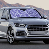 Tahiti Vareau Tiare Floral Auto Sun Shade Monstera Palm Tropical Leaves - Polynesian Pride