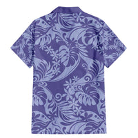 Tahiti Vareau Tiare Floral Family Matching Mermaid Dress and Hawaiian Shirt Monstera Palm Tropical Leaves - Polynesian Pride