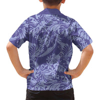 Tahiti Vareau Tiare Floral Family Matching Off Shoulder Short Dress and Hawaiian Shirt Monstera Palm Tropical Leaves LT01 - Polynesian Pride