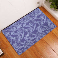 Tahiti Vareau Tiare Floral Rubber Doormat Monstera Palm Tropical Leaves - Polynesian Pride