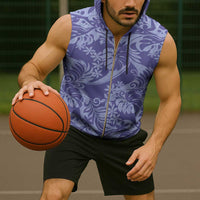 Tahiti Vareau Tiare Floral Sleeveless Zip Hoodie Monstera Palm Tropical Leaves LT01 - Polynesian Pride