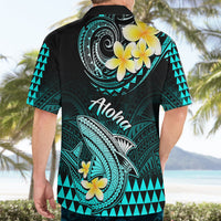 Hawaii Hawaiian Shirt Polynesian Shark with Kakau Turquoise Version LT01 - Polynesian Pride