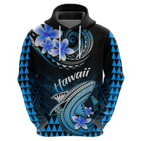 Hawaii Hoodie Polynesian Shark with Kakau Blue Version LT01 - Polynesian Pride