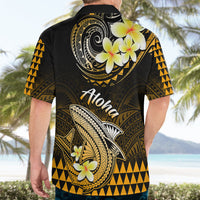 Hawaii Hawaiian Shirt Polynesian Shark with Kakau Gold Version LT01 - Polynesian Pride
