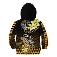 Hawaii Kid Hoodie Polynesian Shark with Kakau Gold Version LT01 - Polynesian Pride