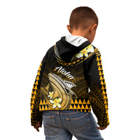 Hawaii Kid Hoodie Polynesian Shark with Kakau Gold Version LT01 - Polynesian Pride