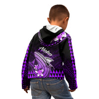 Hawaii Kid Hoodie Polynesian Shark with Kakau Purple Version LT01 - Polynesian Pride