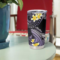Hawaii Tumbler Cup Polynesian Shark with Kakau Purple Version
