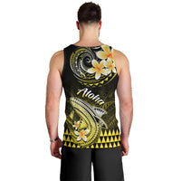 Hawaii Men Tank Top Polynesian Shark with Kakau Yellow Version LT01 - Polynesian Pride