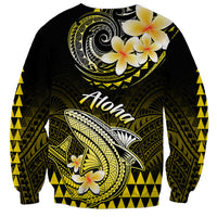 Hawaii Sweatshirt Polynesian Shark with Kakau Yellow Version LT01 - Polynesian Pride