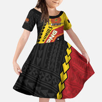 Custom PNG Family Matching Long Sleeve Bodycon Dress and Hawaiian Shirt The Kumuls Are On A Roll LT01 Daughter's Dress Black - Polynesian Pride