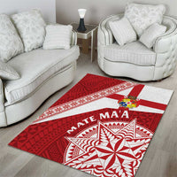 Tonga Rugby Mate Maa Area Rug Ngatu Pattern