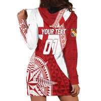 Custom Tonga Rugby Mate Maa Hoodie Dress Ngatu Pattern
