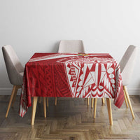 Tonga Rugby Mate Maa Tablecloth Ngatu Pattern