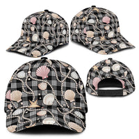 Hawaiian Ocean Seashells Classic Cap Black Palaka Pattern