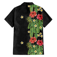Hawaiian Hibiscus Plumeria Family Matching Summer Maxi Dress and Hawaiian Shirt Tropical Leaves LT01 - Polynesian Pride