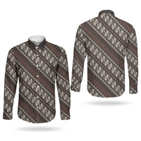 Yogyakarta Parang Batik Motifs Couples Matching Short Sleeve Bodycon Dress and Long Sleeve Button Shirt Indonesian Traditional Pattern LT01 - Polynesian Pride