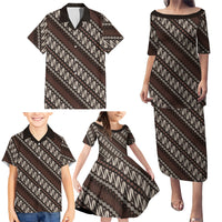 Yogyakarta Parang Batik Motifs Family Matching Puletasi and Hawaiian Shirt Indonesian Traditional Pattern LT01 - Polynesian Pride