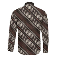 Yogyakarta Parang Batik Motifs Family Matching Short Sleeve Bodycon Dress and Hawaiian Shirt Indonesian Traditional Pattern LT01 Son's Shirt Brown - Polynesian Pride