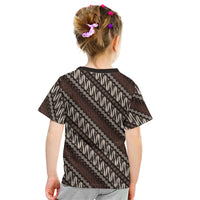 Yogyakarta Parang Batik Motifs Kid T Shirt Indonesian Traditional Pattern