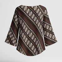 Yogyakarta Parang Batik Motifs Kimono Sleeve Blouse Indonesian Traditional Pattern