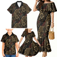 Batik Sekar Jagad Family Matching Mermaid Dress and Hawaiian Shirt Indonesian Traditional Pattern LT01 - Polynesian Pride