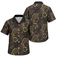 Batik Sekar Jagad Family Matching Mermaid Dress and Hawaiian Shirt Indonesian Traditional Pattern LT01 Son's Shirt Black - Polynesian Pride