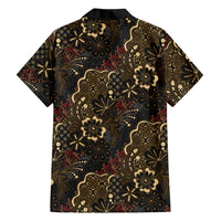 Batik Sekar Jagad Family Matching Off The Shoulder Long Sleeve Dress and Hawaiian Shirt Indonesian Traditional Pattern LT01 Dad's Shirt - Long Sleeve Black - Polynesian Pride
