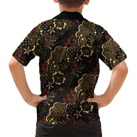 Batik Sekar Jagad Family Matching Short Sleeve Bodycon Dress and Hawaiian Shirt Indonesian Traditional Pattern