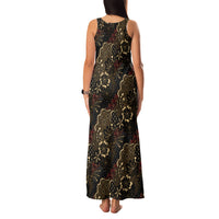 Batik Sekar Jagad Family Matching Tank Maxi Dress and Hawaiian Shirt Indonesian Traditional Pattern