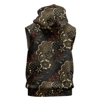 Batik Sekar Jagad Sleeveless Hoodie Indonesian Traditional Pattern