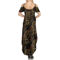 Batik Sekar Jagad Summer Maxi Dress Indonesian Traditional Pattern