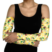 Hawaii Hula Girl Tropical Arm Sleeves Yellow Palaka