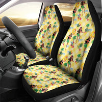 Hawaii Hula Girl Tropical Car Seat Cover Yellow Palaka