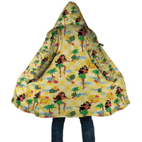 Hawaii Hula Girl Tropical Cloak Yellow Palaka