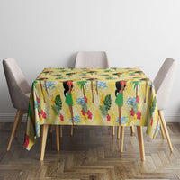 Hawaii Hula Girl Tropical Tablecloth Yellow Palaka