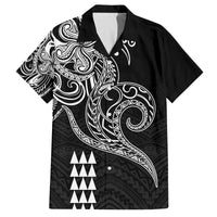 Hawaii Valentine Family Matching Summer Maxi Dress and Hawaiian Shirt Kakau Polynesian Heart LT01 Dad's Shirt - Short Sleeve Black - Polynesian Pride