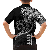 Hawaii Valentine Kid Hawaiian Shirt Kakau Polynesian Heart LT01 - Polynesian Pride