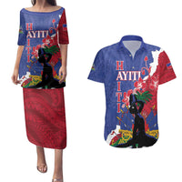 Personalised Haiti Le Marron Inconnu Couples Matching Puletasi and Hawaiian Shirt Dashiki Mix Polynesian Pattern